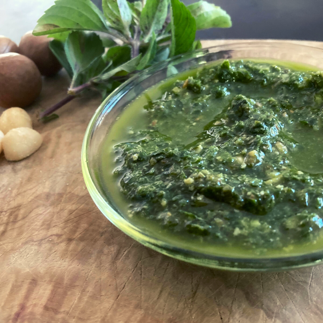 5 minute Zesty Microgreen Pesto